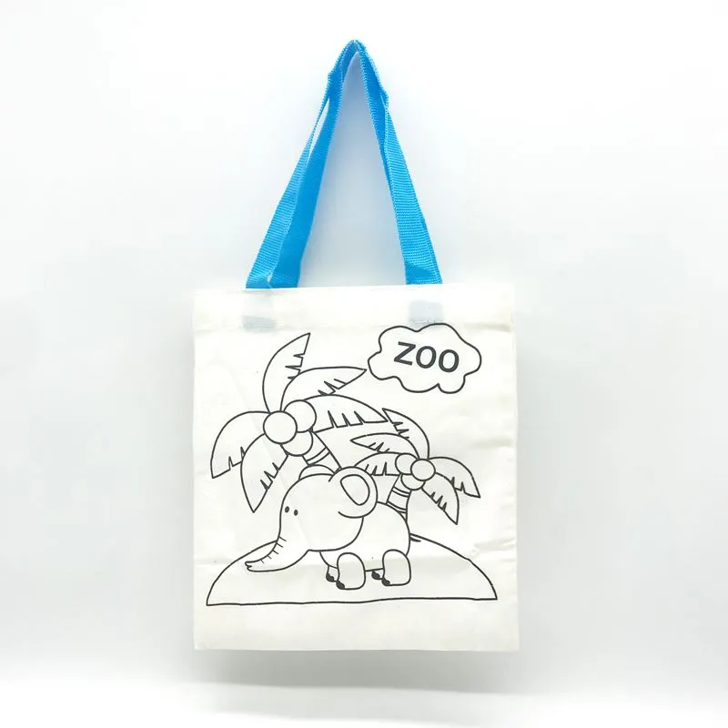 Lærredstaske til børn at male eller graffiti