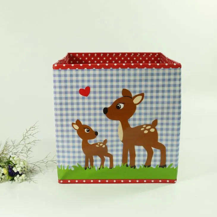 Cartoon Deer 100g Lamineret Non Woven Opbevaringsboks